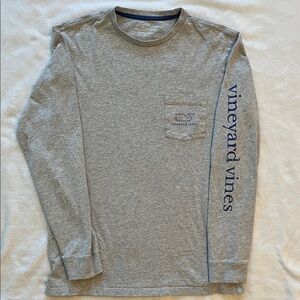 Vineyard Vines Heather Gray Long Sleeve Tee